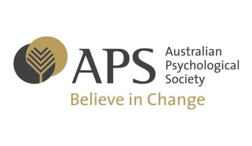 Australian Psychological Society logo with APS and Believe in Change slogan.